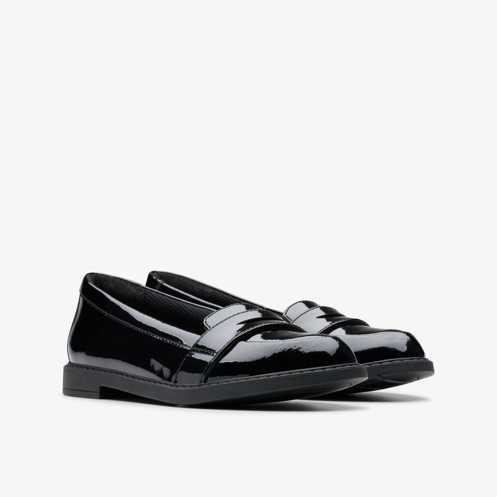 Scala Loafer Kid Black Patent