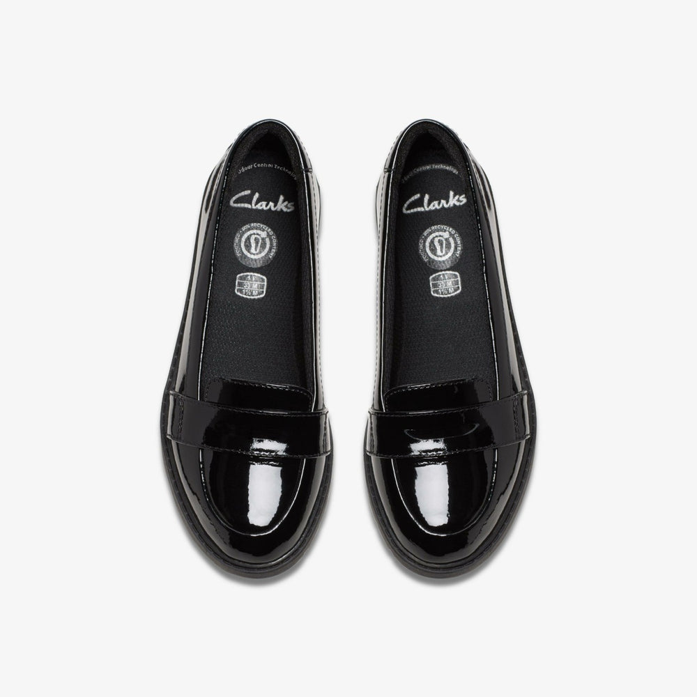 Scala Loafer Kid Black Patent
