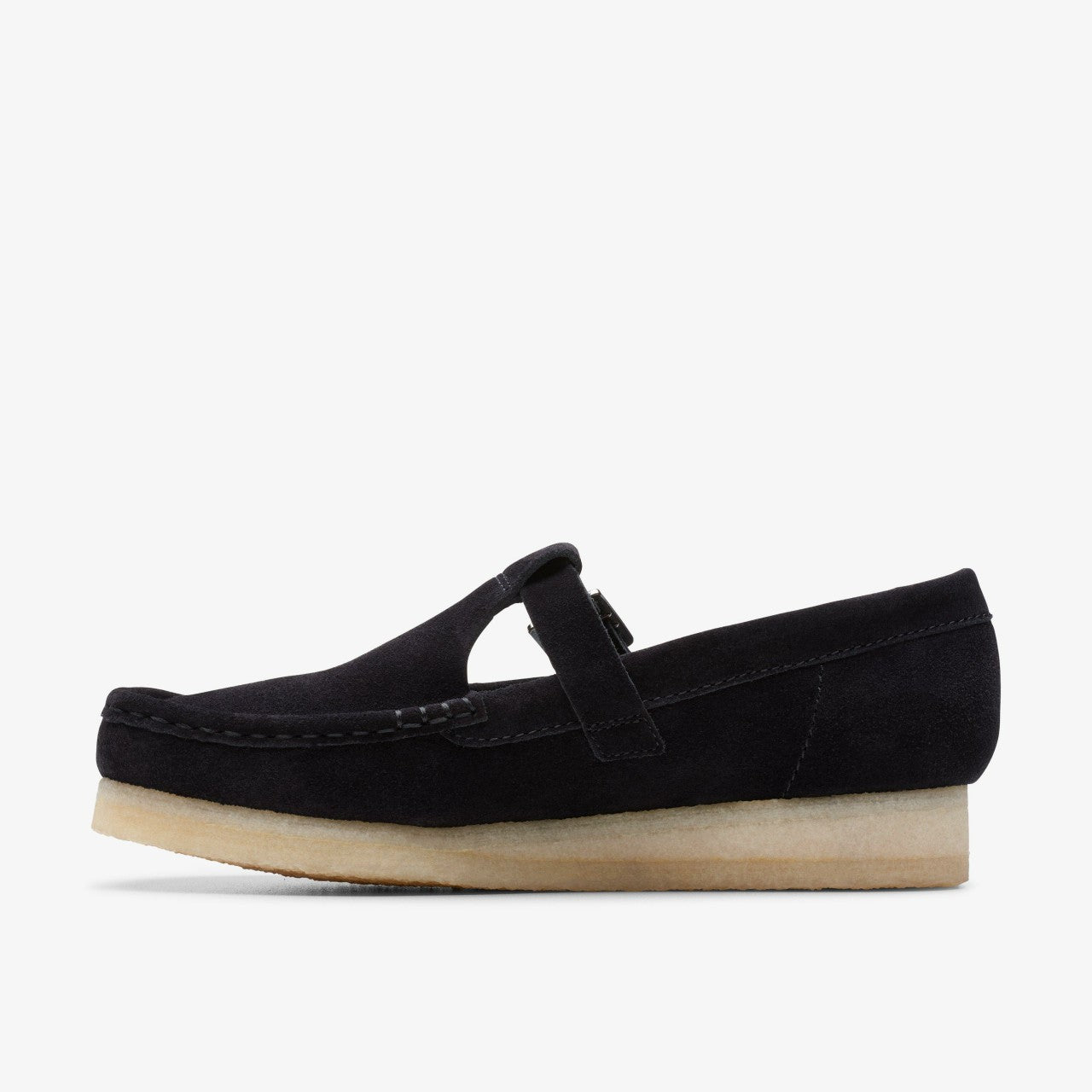 Wallabee T Bar Black Suede
