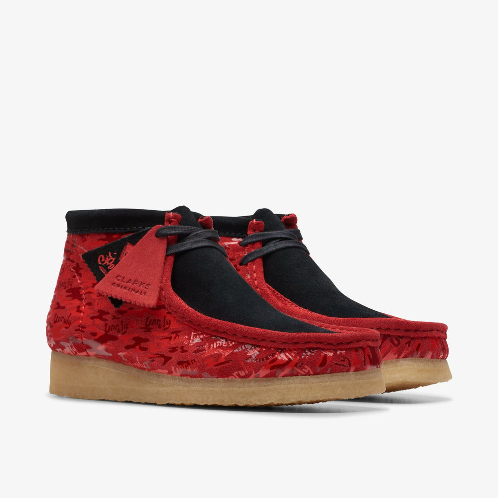 Wallabee Boot Red Camouflage
