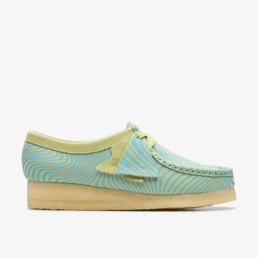 Wallabee Blue/Lime Print