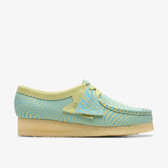 Wallabee Blue/Lime Print