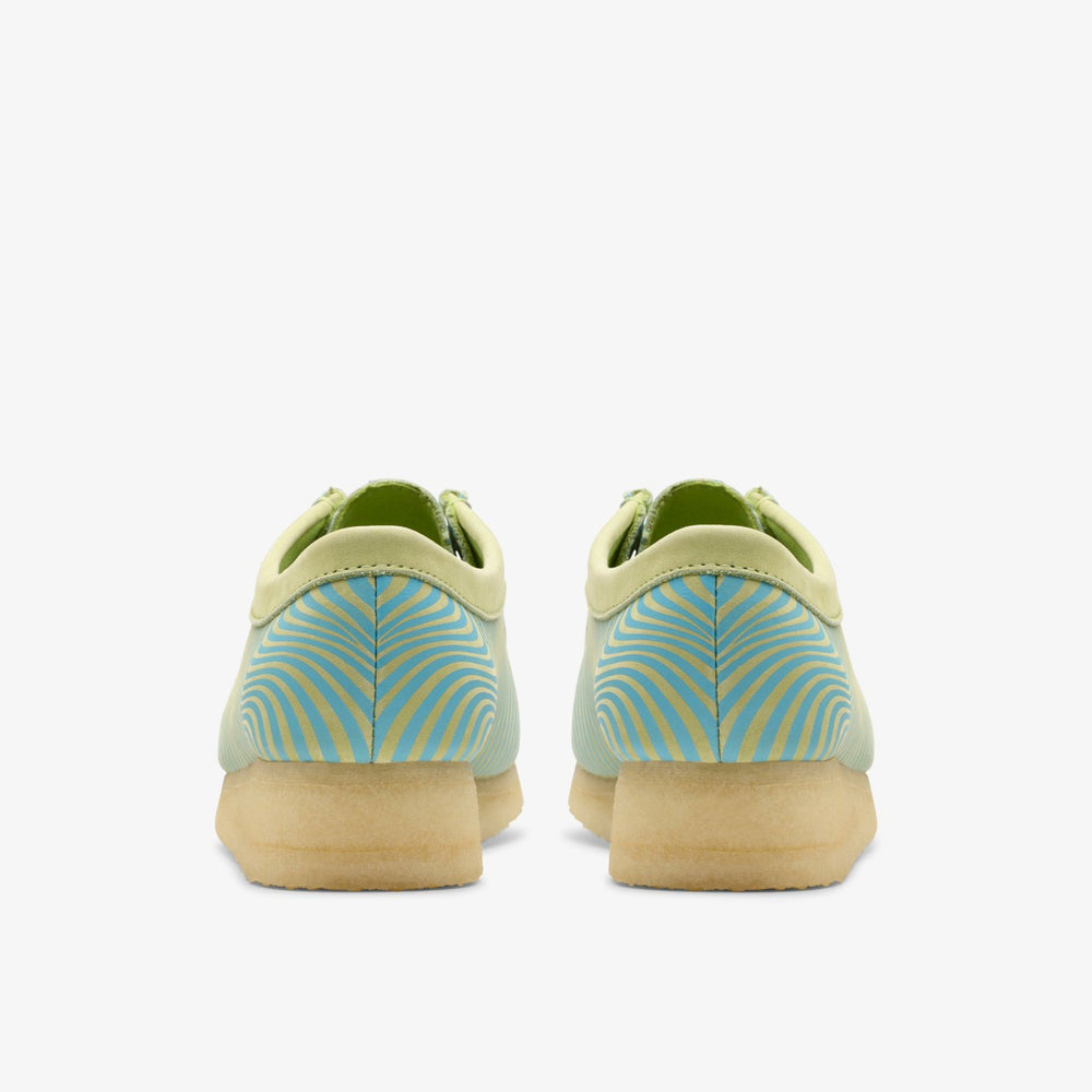 Wallabee Blue/Lime Print