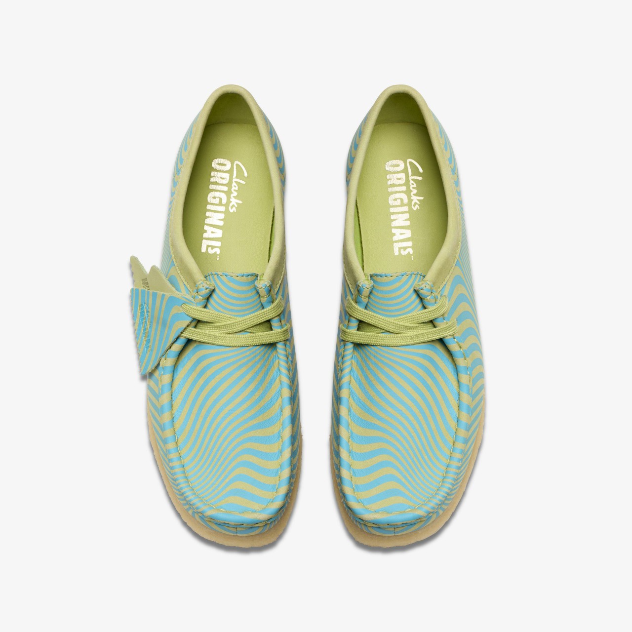 Wallabee Blue/Lime Print