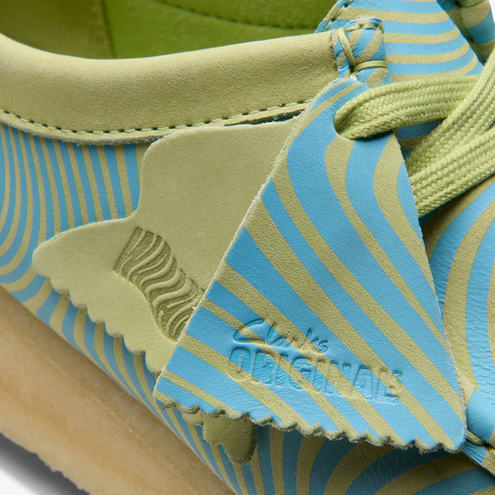 Wallabee Blue/Lime Print