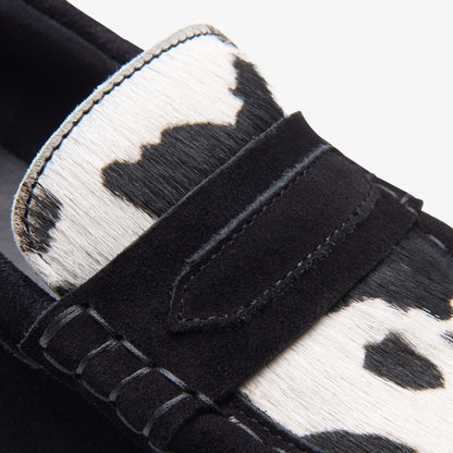 Wallabee Loafer Cow Print HairOn