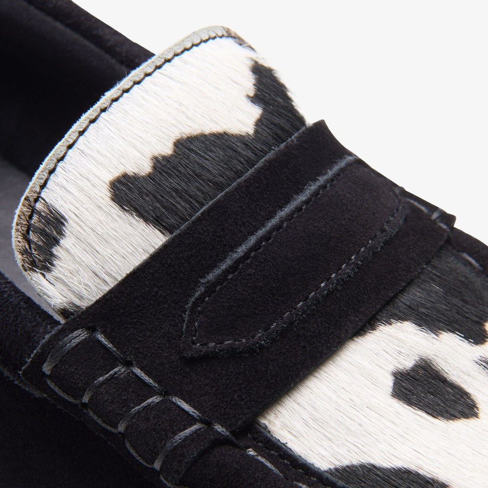 Wallabee Loafer Cow Print HairOn