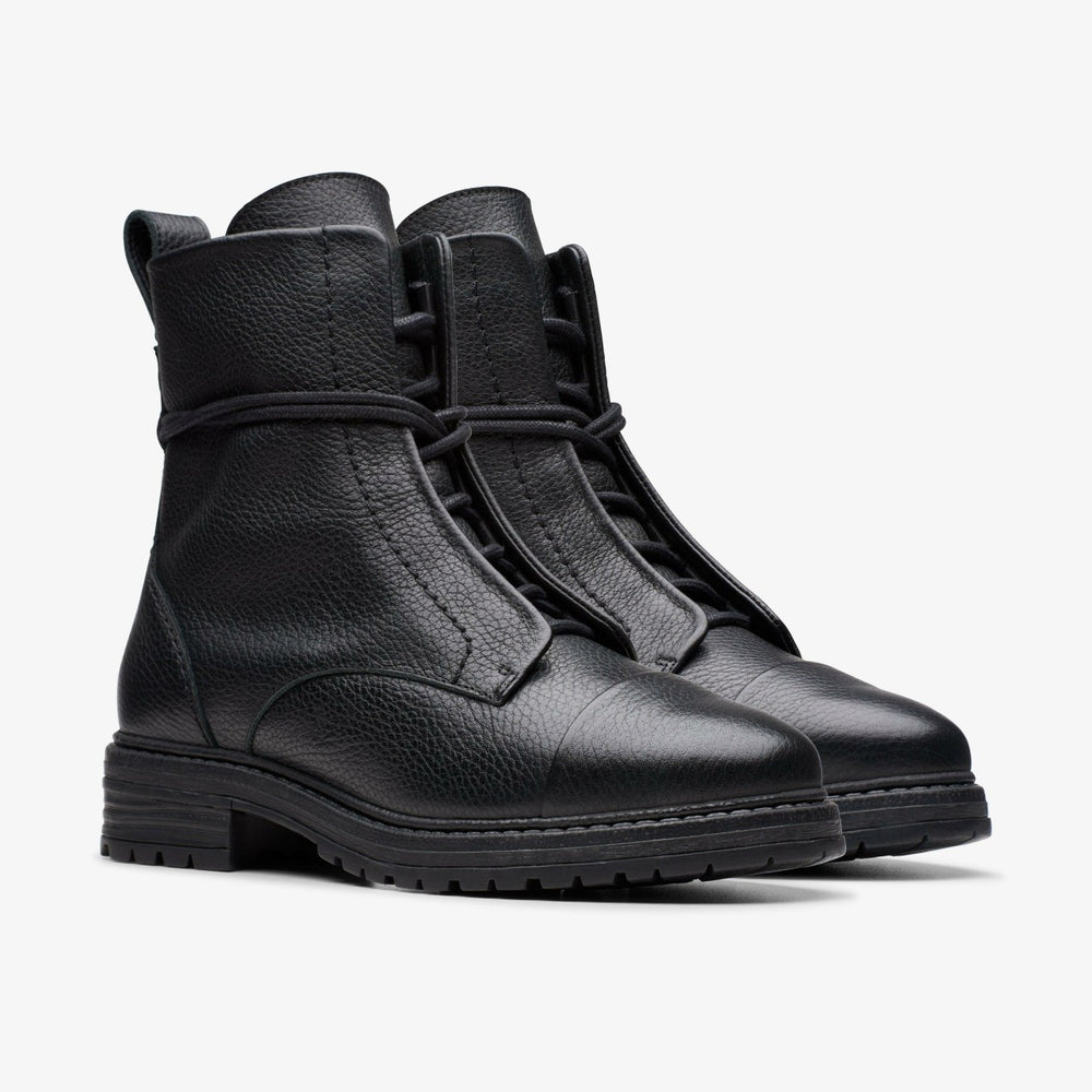 Rixley Lace Black Leather