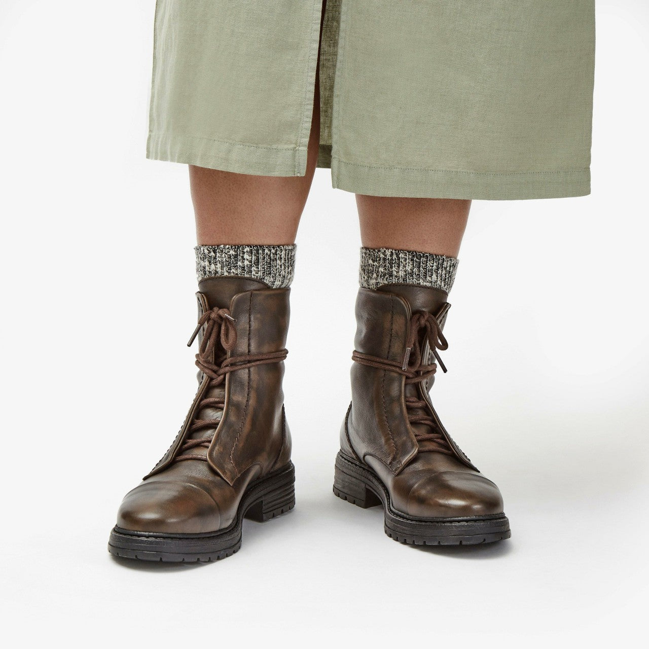 Rixley Lace Dark Brown Leather