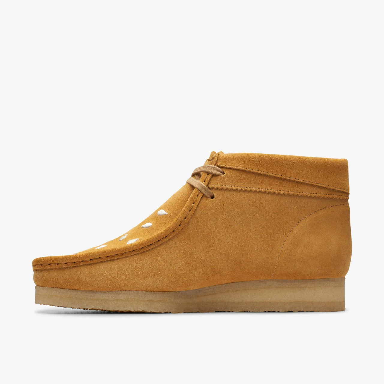 Wallabee Boot Tan Embroidery