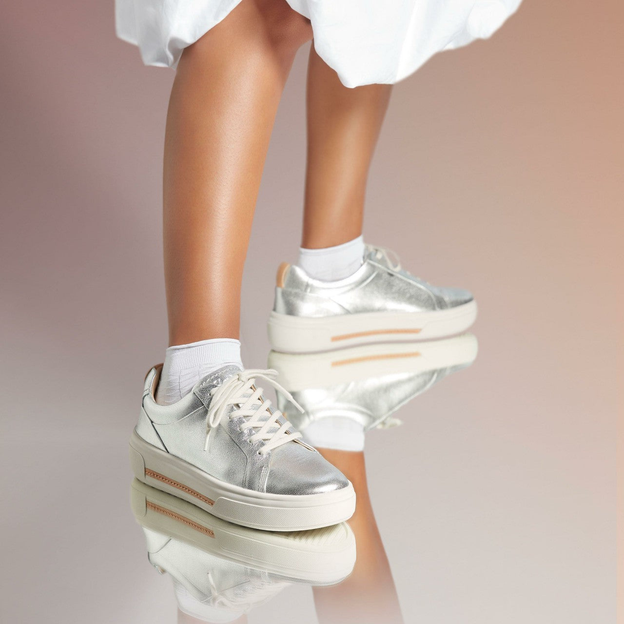 Hollyhock Walk Silver Leather