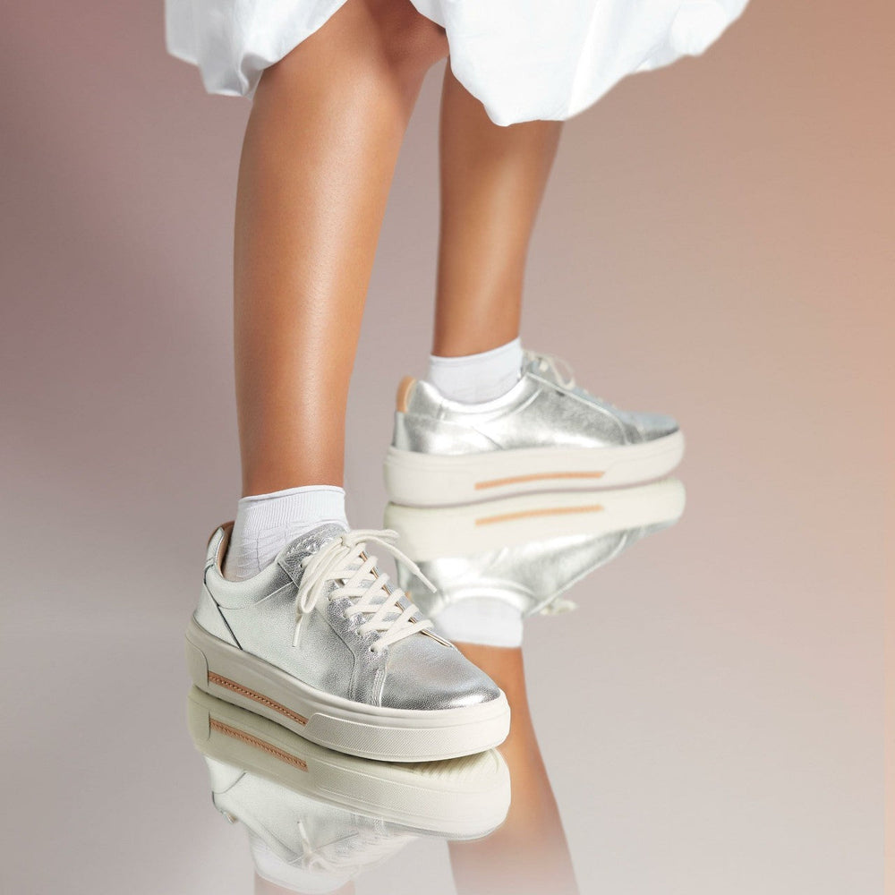 Hollyhock Walk Silver Leather