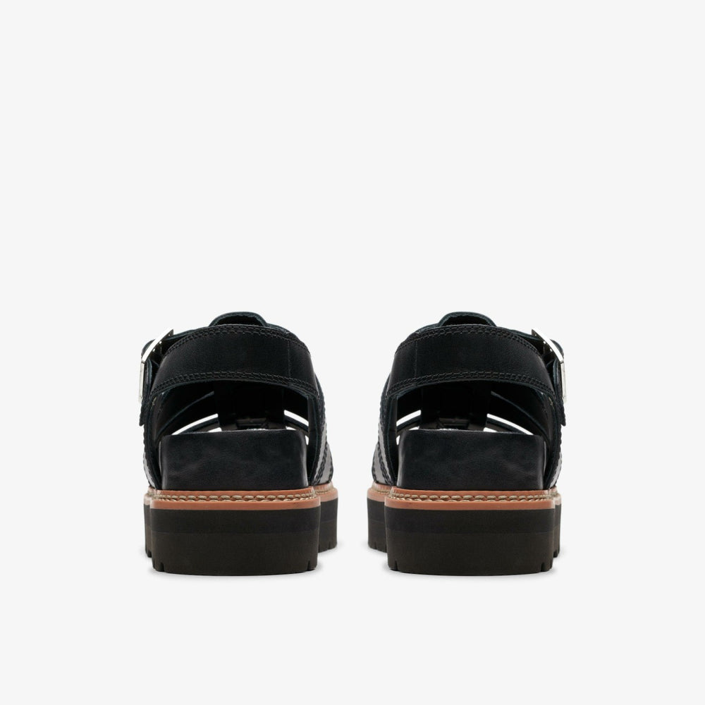 Orianna Twist Black Leather