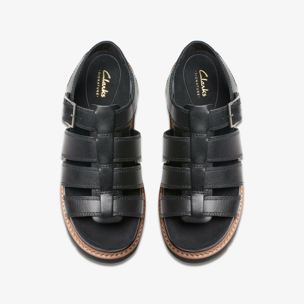 Orianna Twist Black Leather