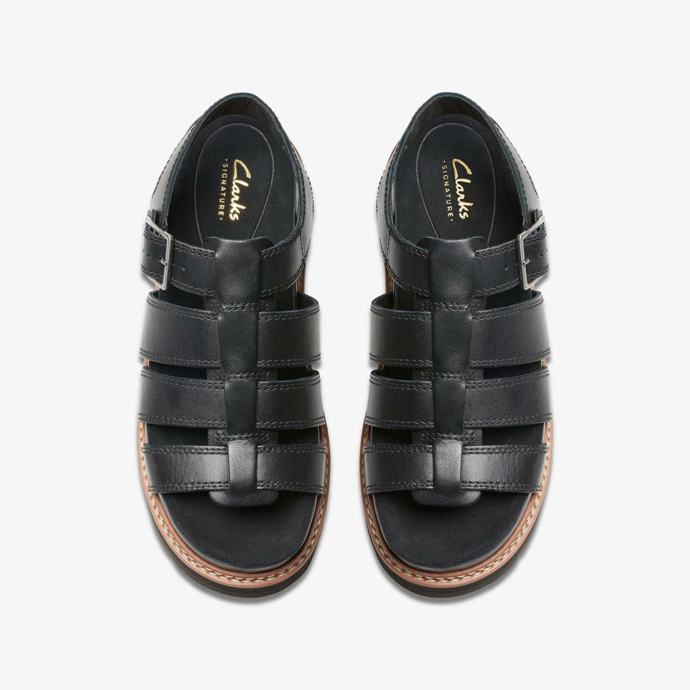 Orianna Twist Black Leather