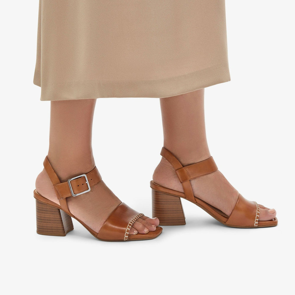 Siara 65 Buckle Tan Leather