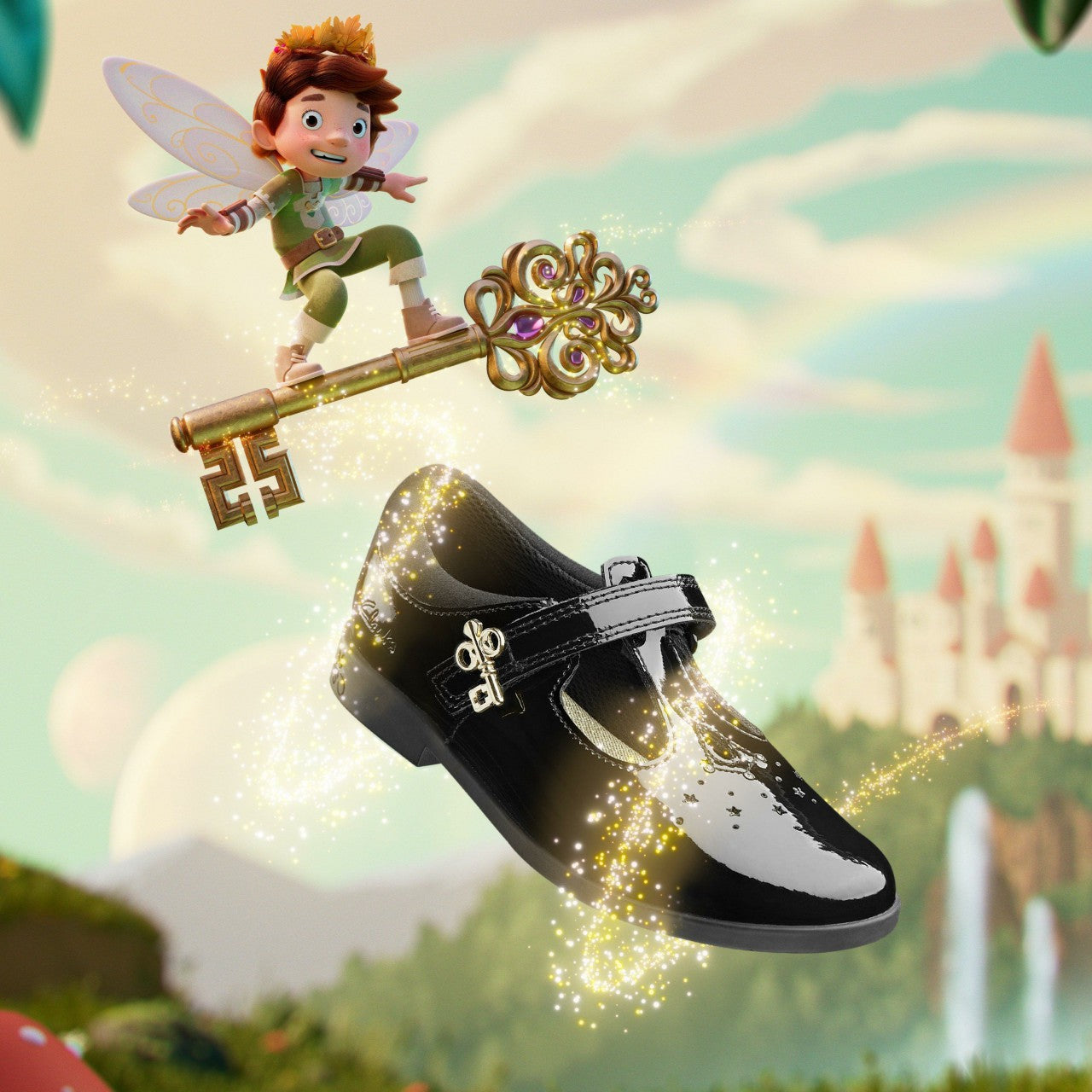 Lock Shine Kid Black Patent