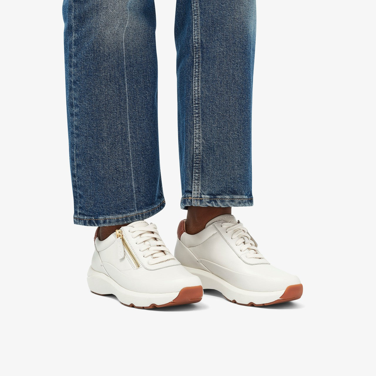 Tivoli Zip Off White Leather