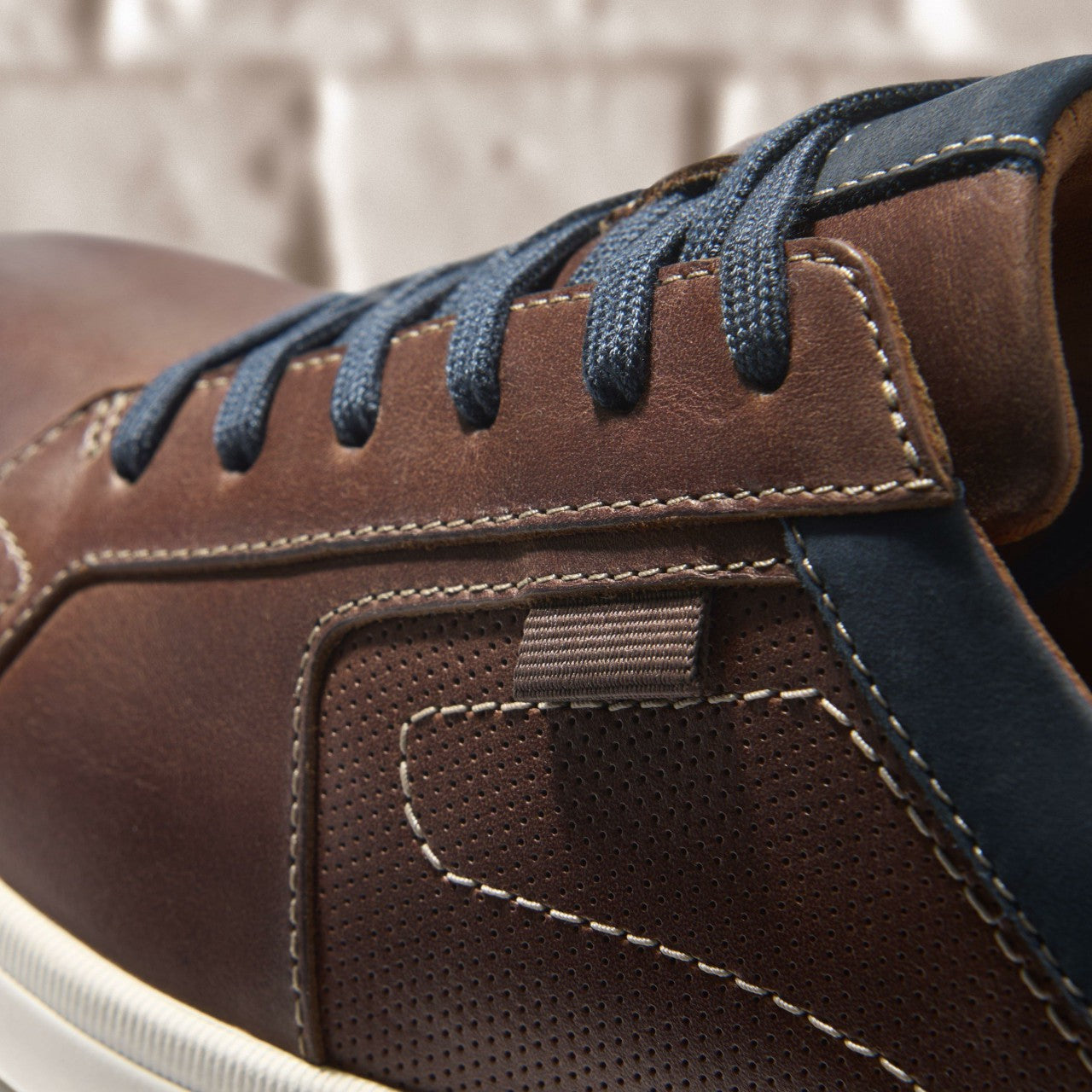 Mapstone Lace Mahogany Leather