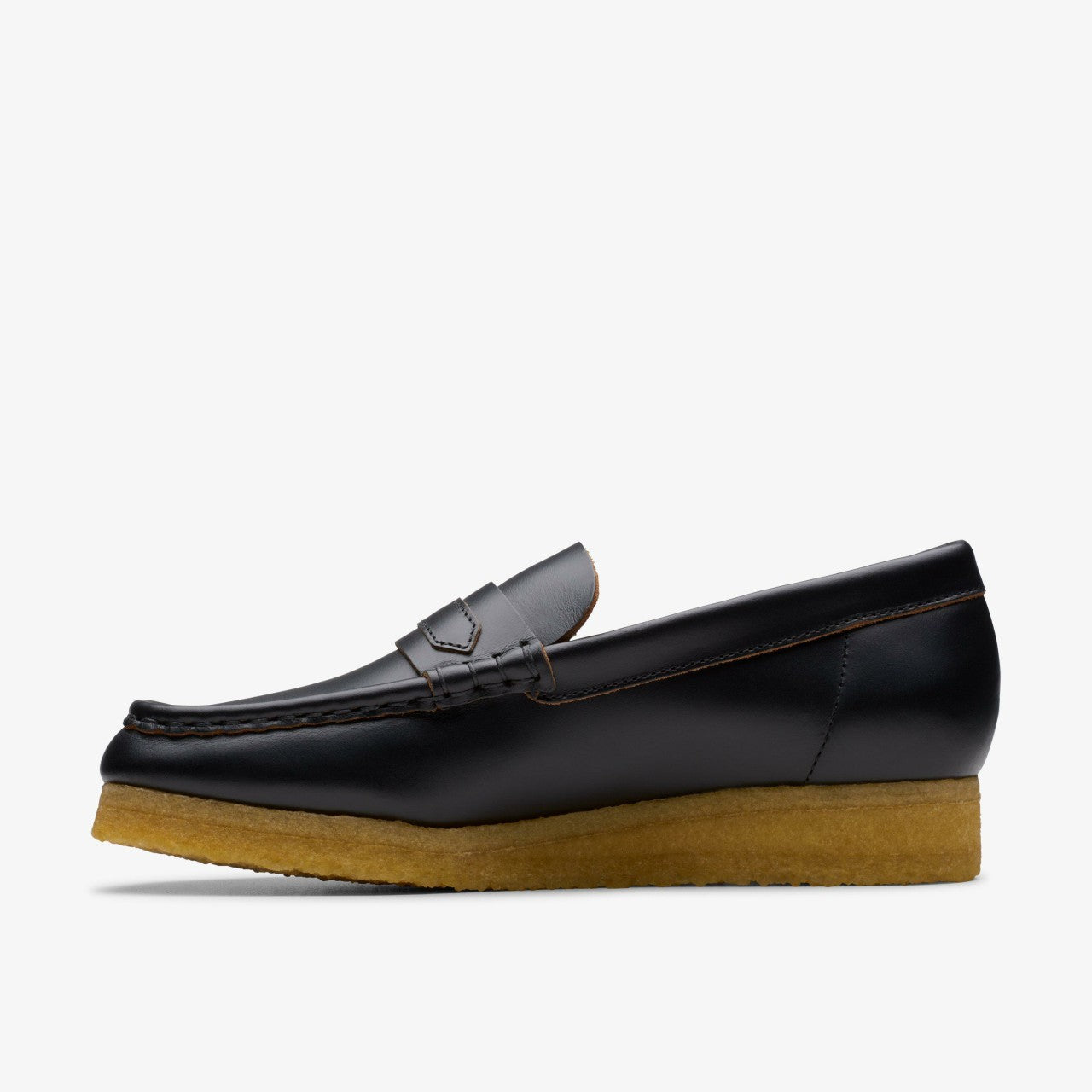 Wallabee Loafer Black Smooth Leather