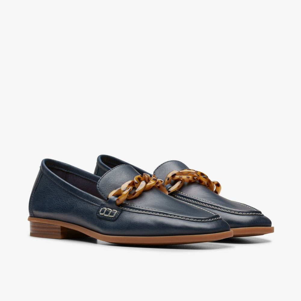 Sarafyna Iris Loafer Navy Leather