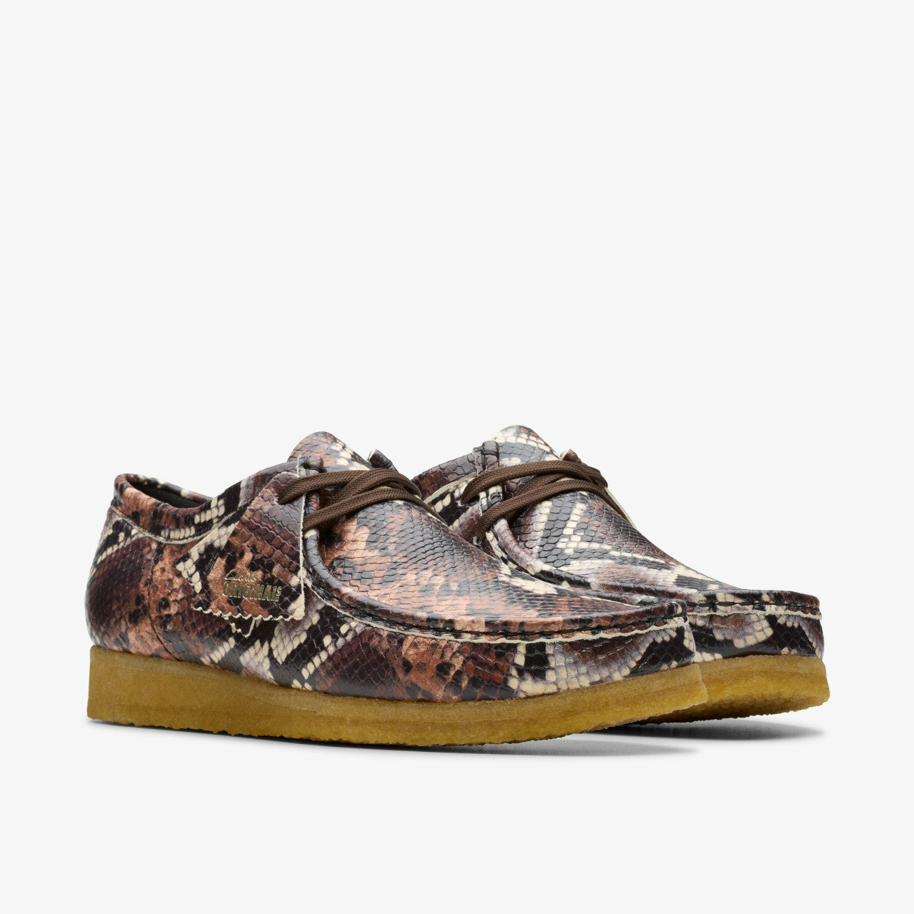Wallabee Brown Snake Print