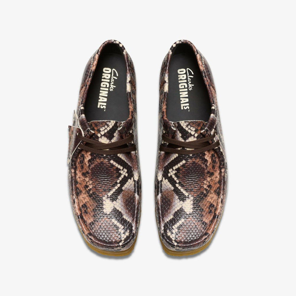Wallabee Brown Snake Print