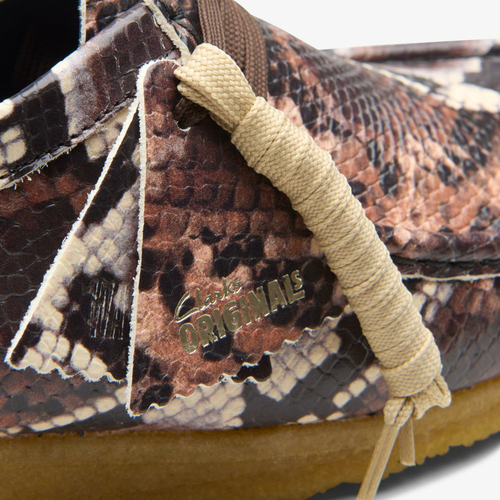Wallabee Brown Snake Print