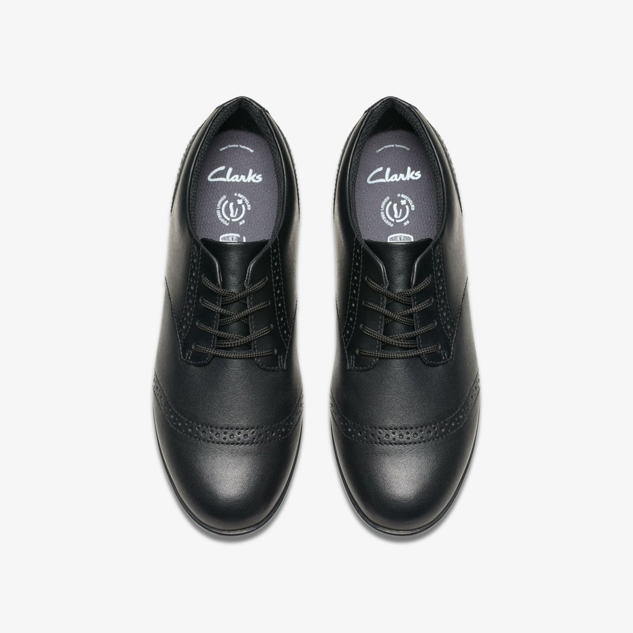 Finja Brogue Youth Black Leather