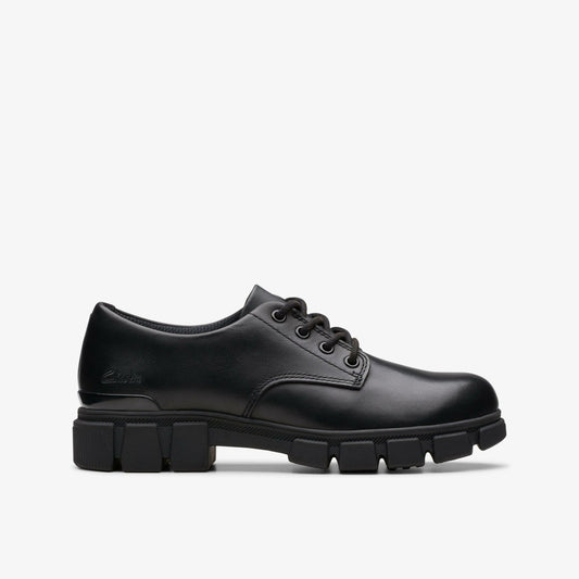 Evyn Lace Kid Black Leather