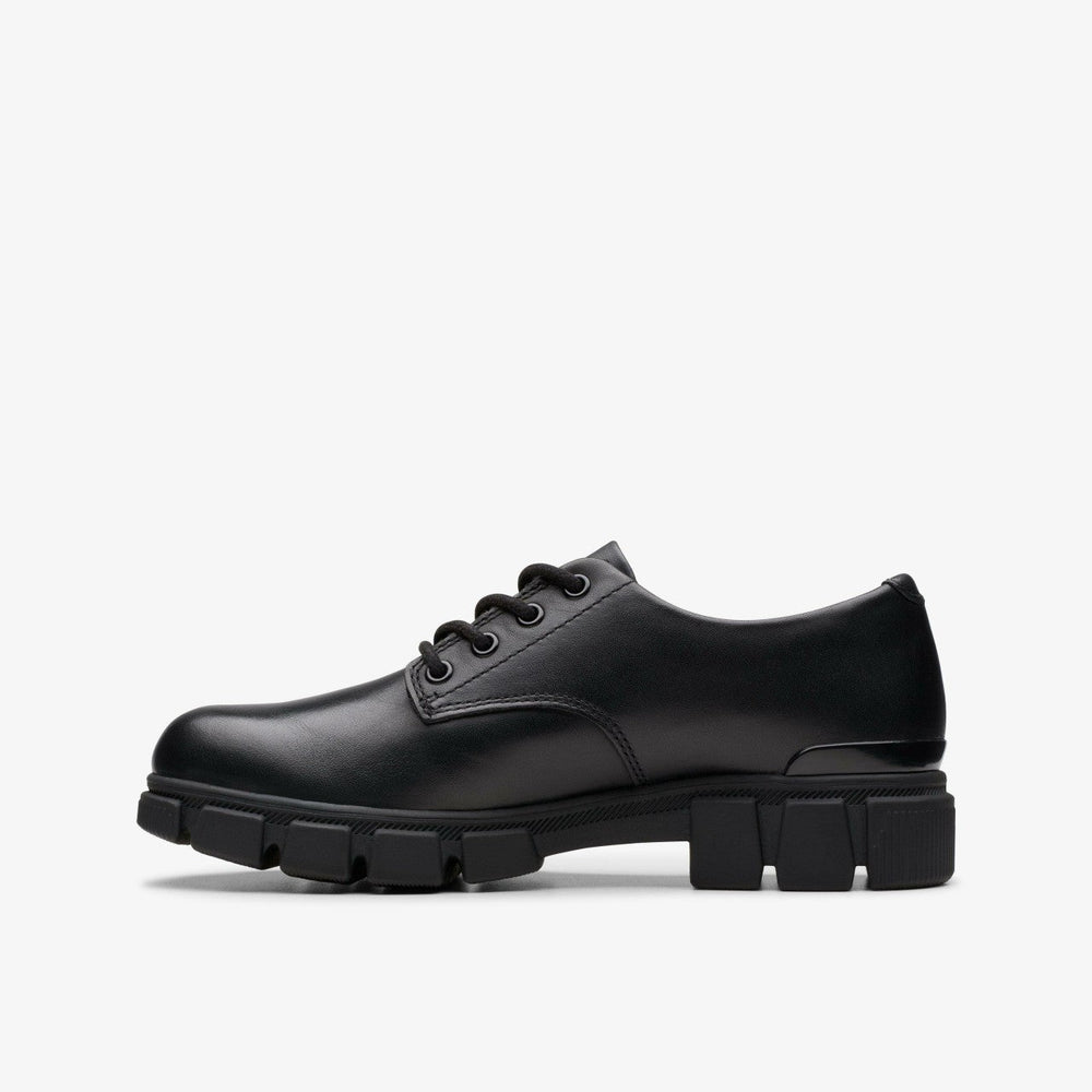 Evyn Lace Kid Black Leather