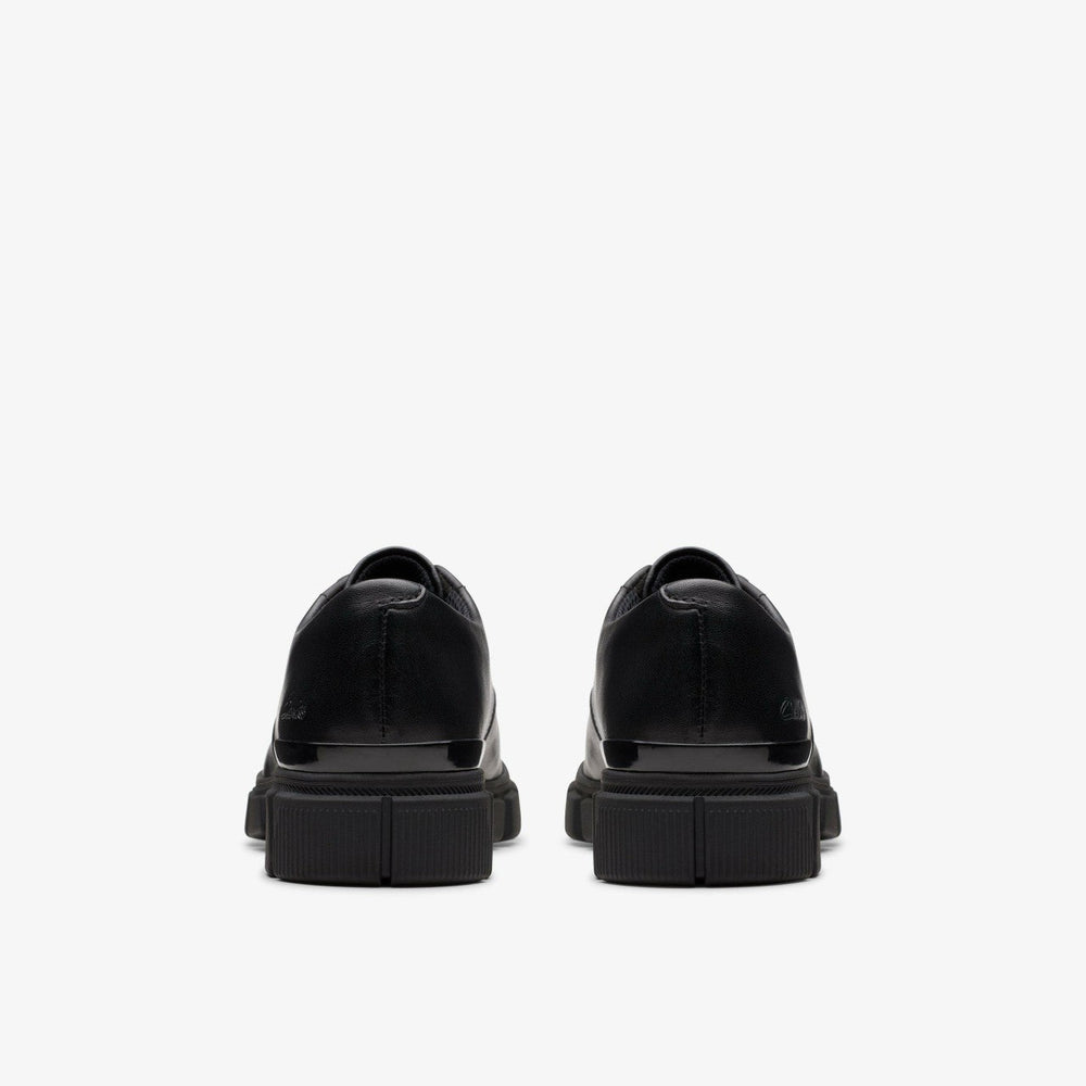 Evyn Lace Kid Black Leather