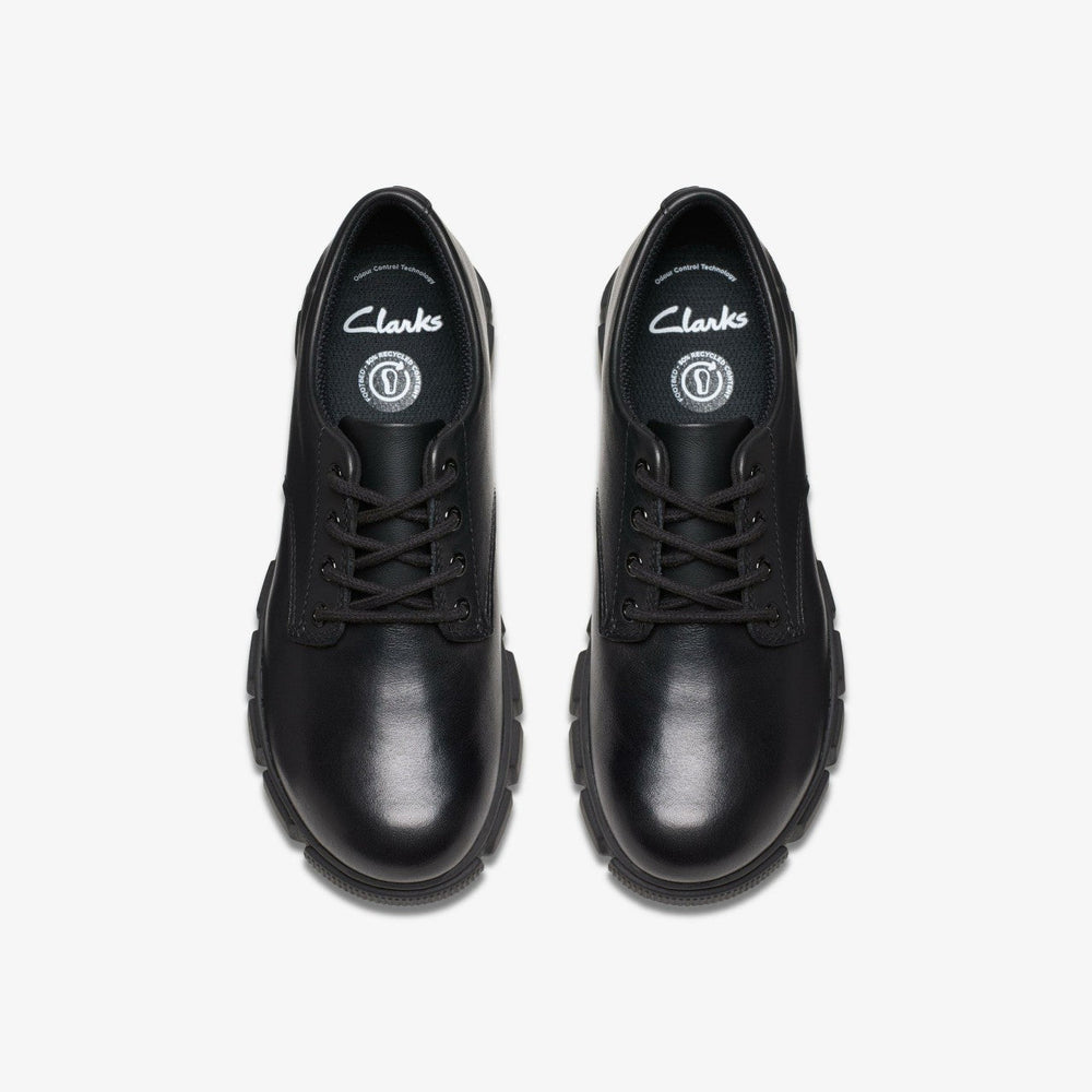Evyn Lace Kid Black Leather