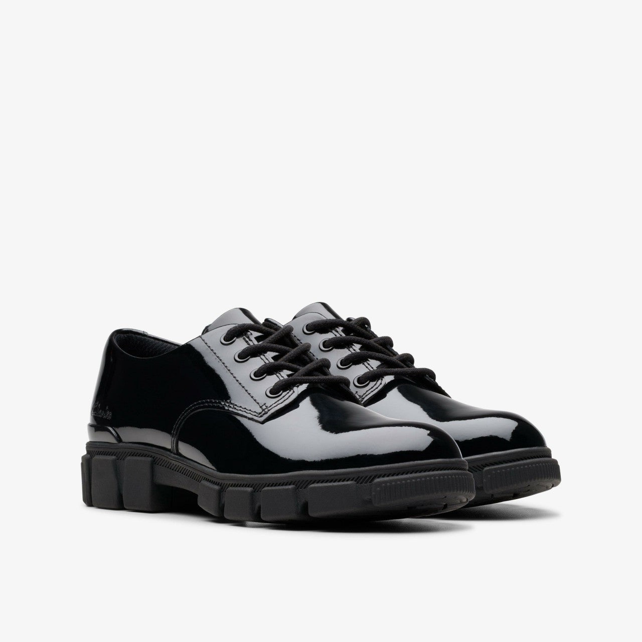 Evyn Lace Kid Black Patent