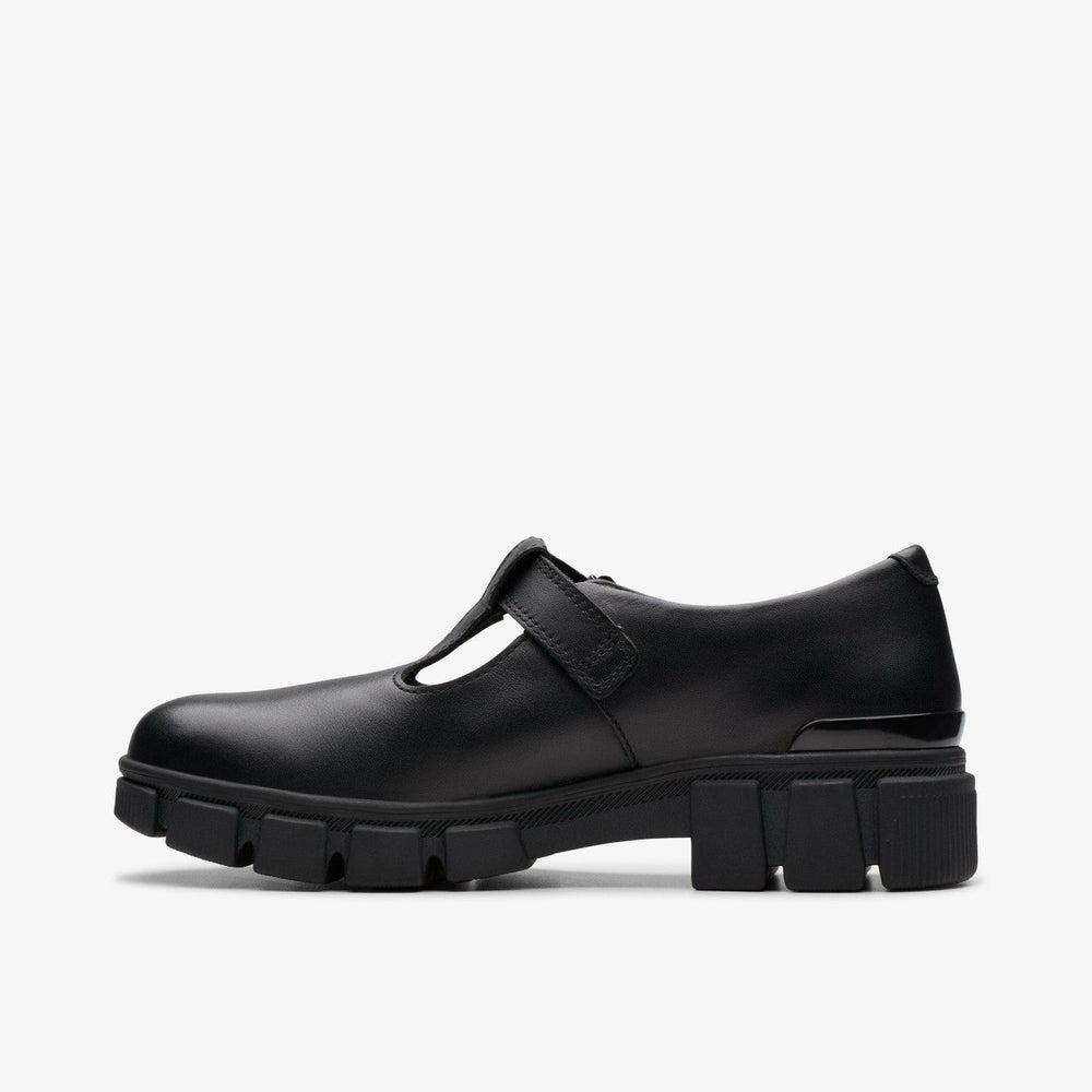 Evyn Bar Youth Black Leather