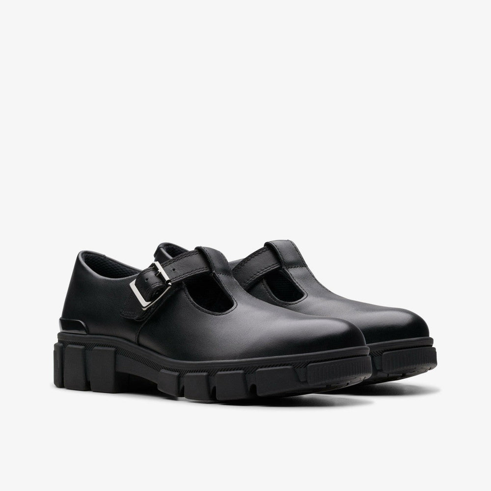 Evyn Bar Youth Black Leather
