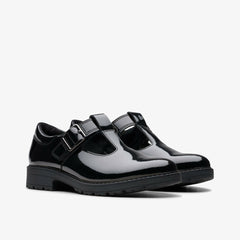 Loxham Bar Youth Black Patent