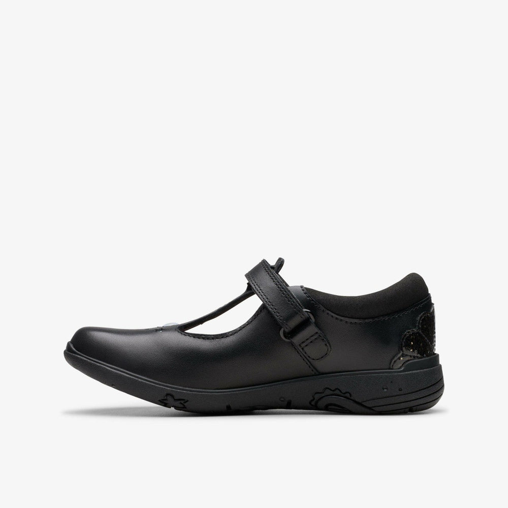 Relda Gem Kid Black Leather