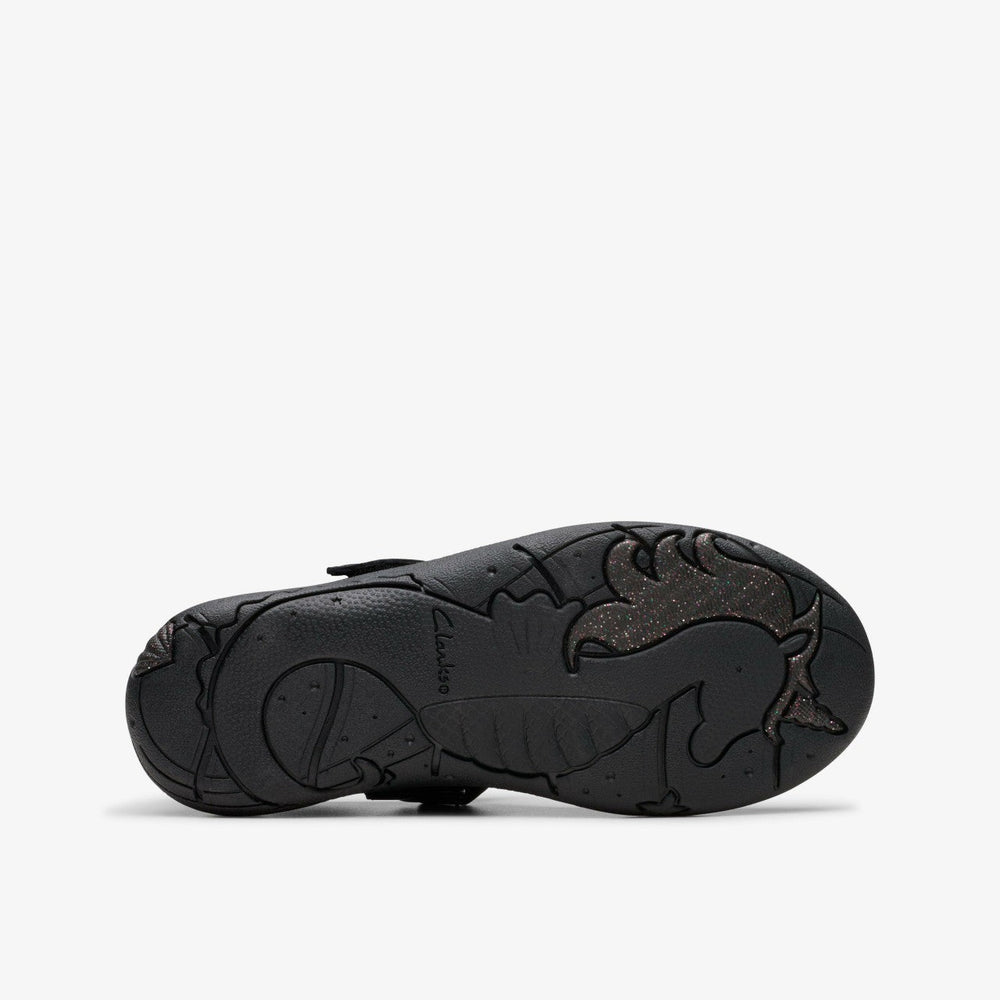 Relda Gem Kid Black Leather