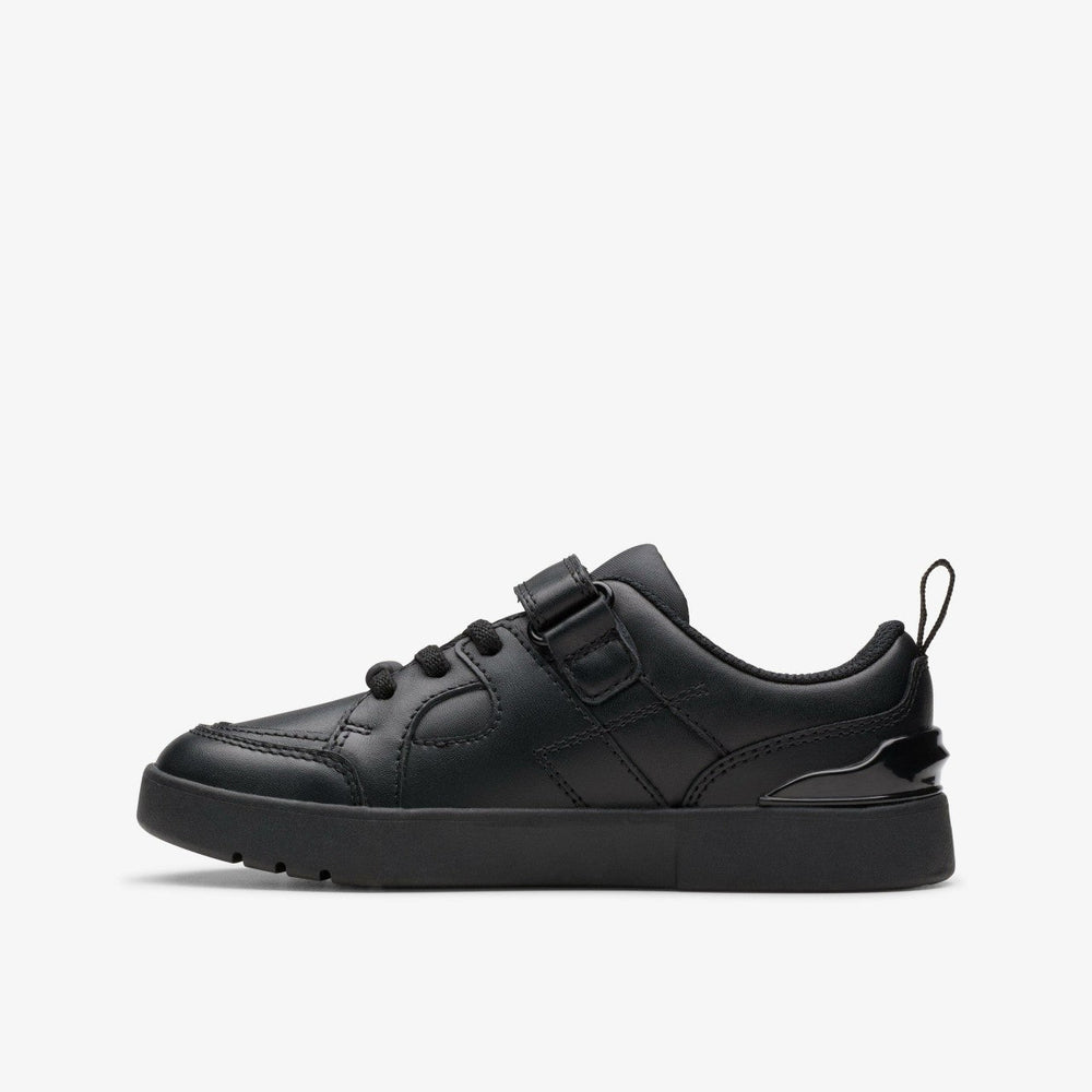 Oslo Flare Kid Black Leather