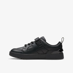 Oslo Flare Kid Black Leather