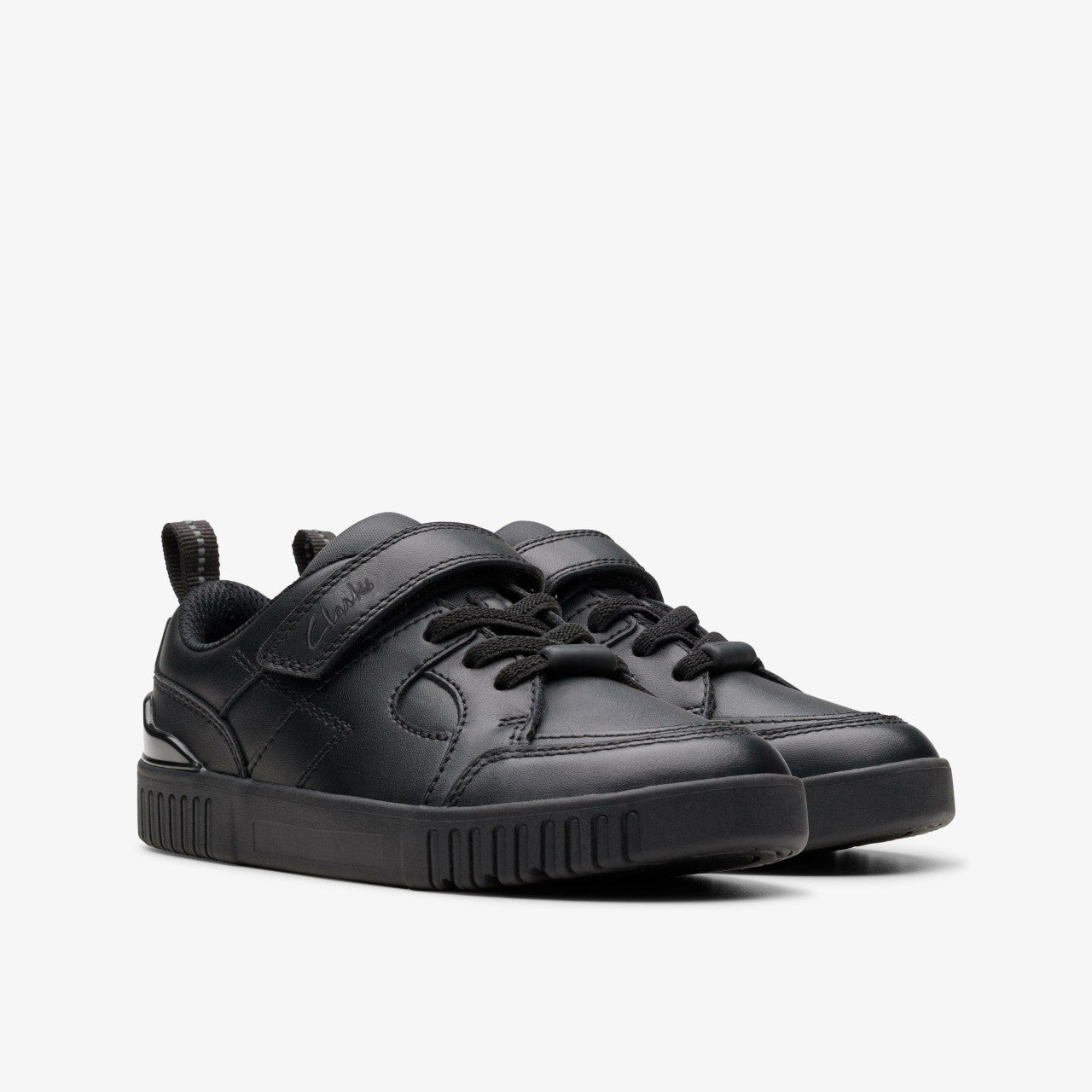 Oslo Flare Kid Black Leather