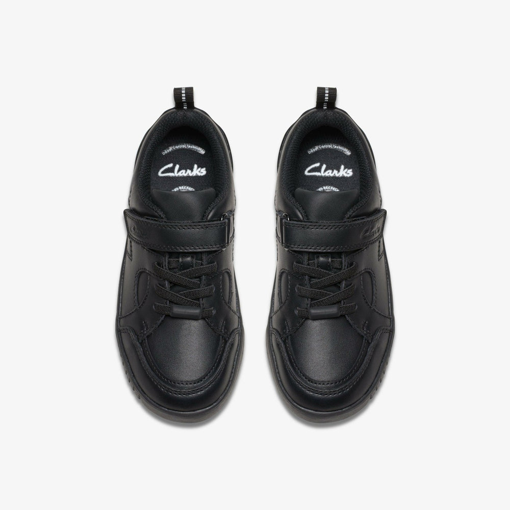 Oslo Flare Kid Black Leather