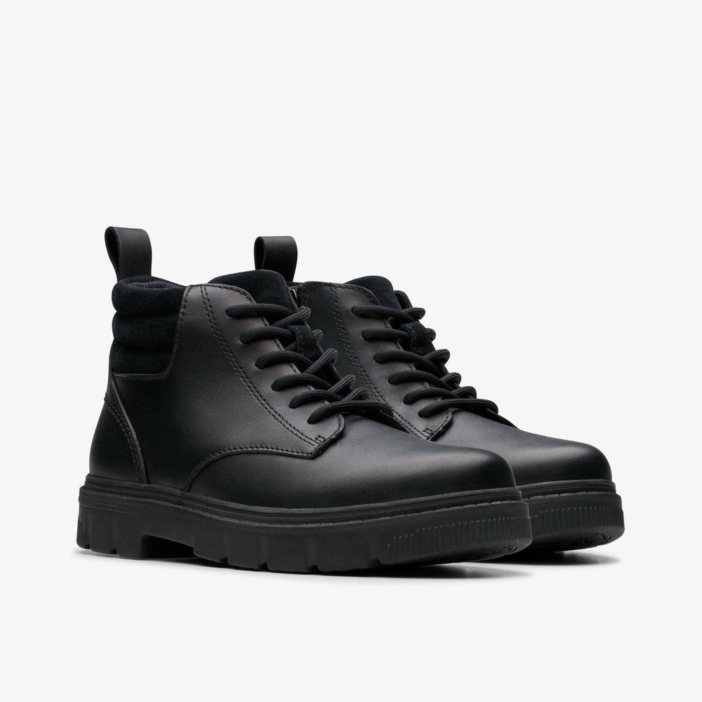 Lorcam Trail Youth Black Leather