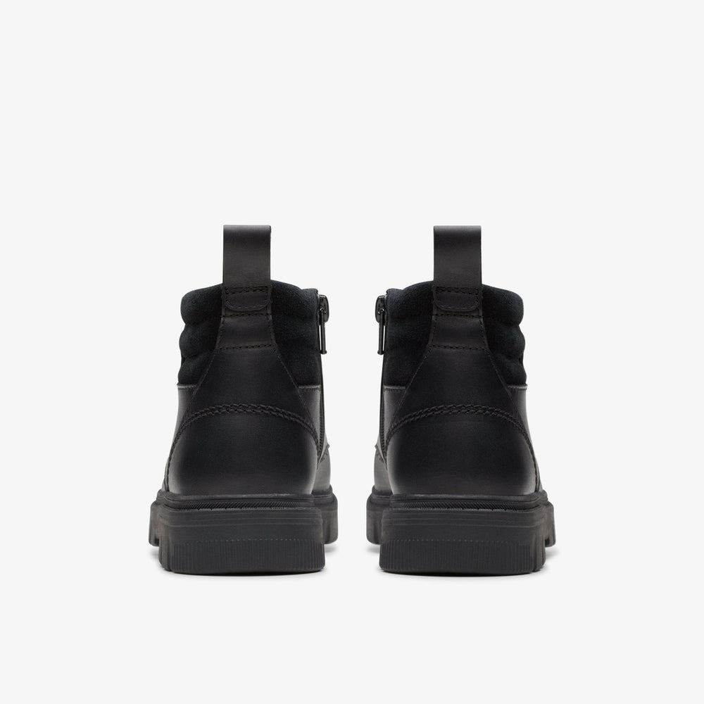 Lorcam Trail Youth Black Leather