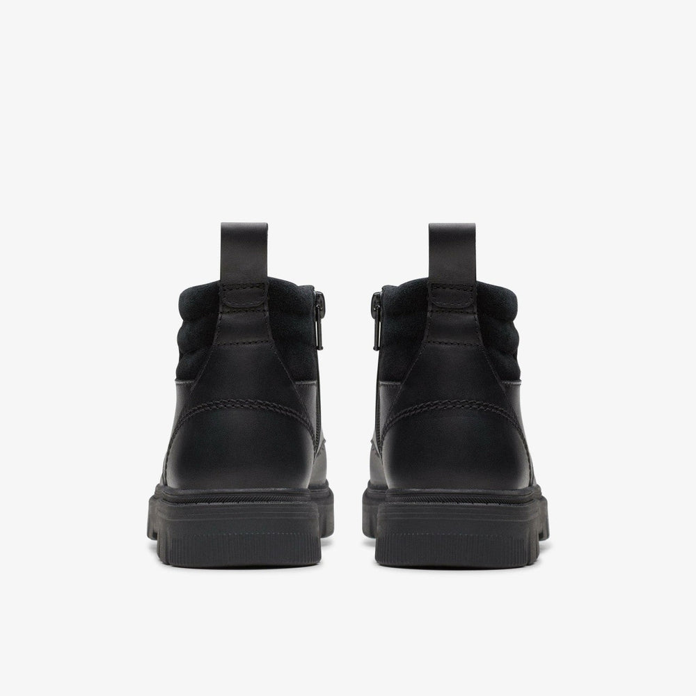Lorcam Trail Youth Black Leather