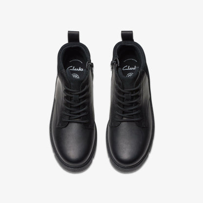 Lorcam Trail Youth Black Leather
