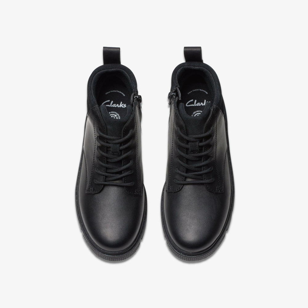 Lorcam Trail Youth Black Leather