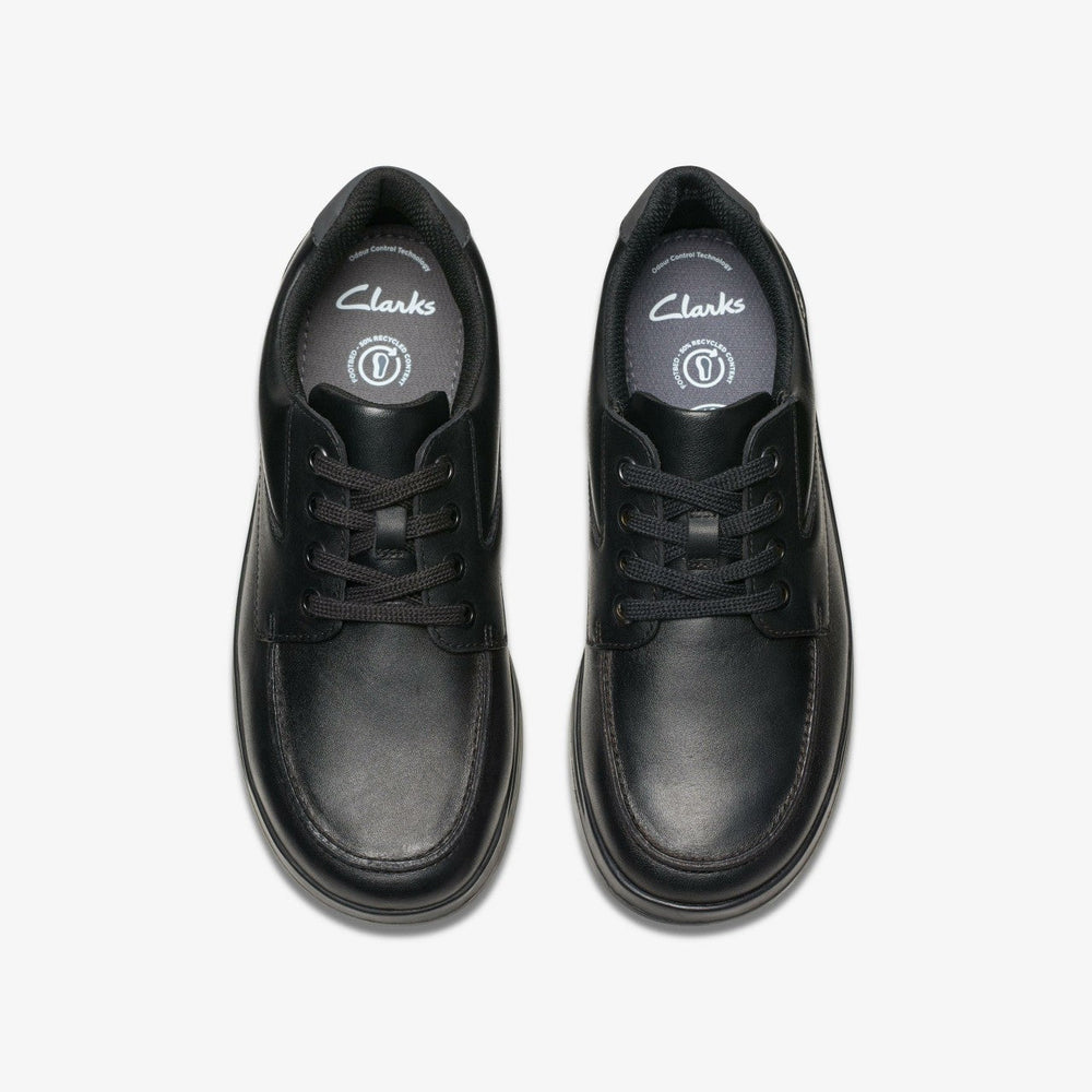 Keelan Flare Youth Black Leather