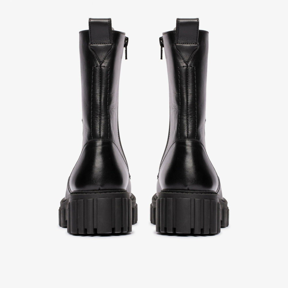 Page Lace Boot Black Leather